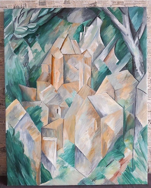 Копия картины Жоржа Брака - "Замок ла Рош Гюйон"
